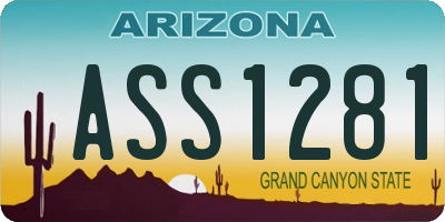 AZ license plate ASS1281
