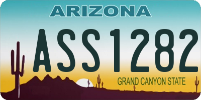 AZ license plate ASS1282