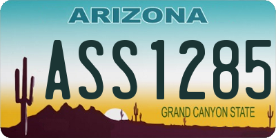 AZ license plate ASS1285
