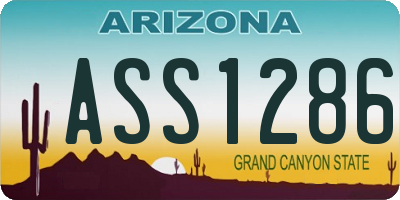 AZ license plate ASS1286