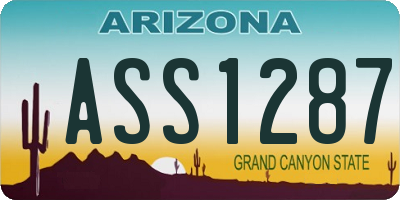 AZ license plate ASS1287