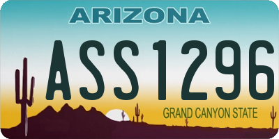 AZ license plate ASS1296