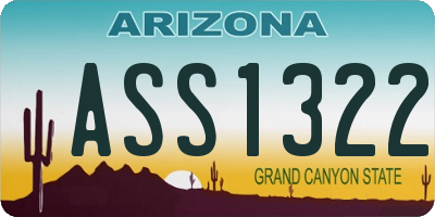 AZ license plate ASS1322