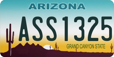 AZ license plate ASS1325