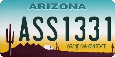 AZ license plate ASS1331