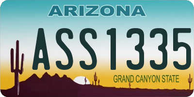 AZ license plate ASS1335