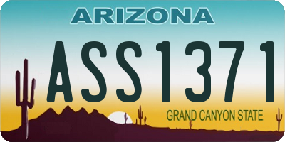 AZ license plate ASS1371