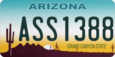 AZ license plate ASS1388
