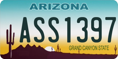 AZ license plate ASS1397