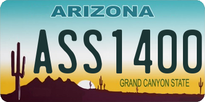 AZ license plate ASS1400