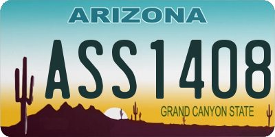 AZ license plate ASS1408