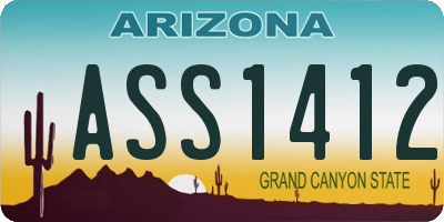 AZ license plate ASS1412