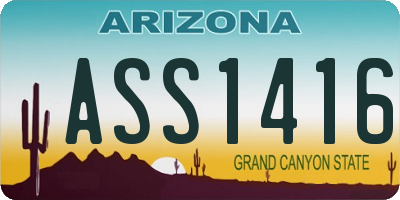 AZ license plate ASS1416