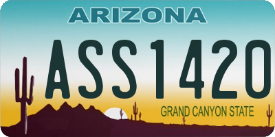 AZ license plate ASS1420