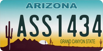 AZ license plate ASS1434