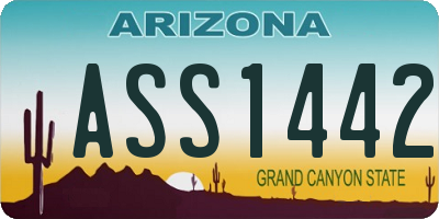 AZ license plate ASS1442