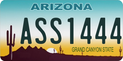 AZ license plate ASS1444