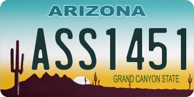 AZ license plate ASS1451