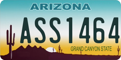 AZ license plate ASS1464