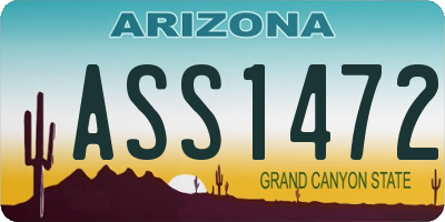 AZ license plate ASS1472
