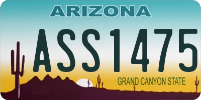 AZ license plate ASS1475