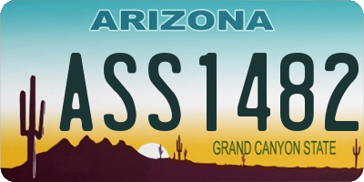 AZ license plate ASS1482