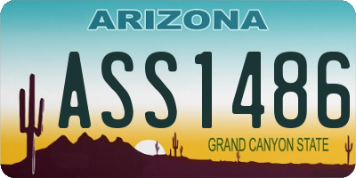 AZ license plate ASS1486
