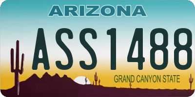 AZ license plate ASS1488