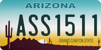 AZ license plate ASS1511
