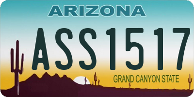 AZ license plate ASS1517