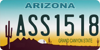 AZ license plate ASS1518