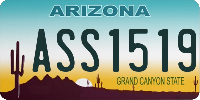AZ license plate ASS1519