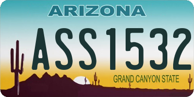 AZ license plate ASS1532