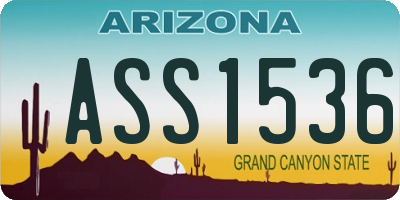 AZ license plate ASS1536