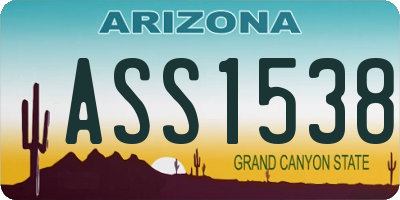 AZ license plate ASS1538