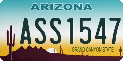 AZ license plate ASS1547