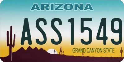 AZ license plate ASS1549