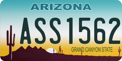 AZ license plate ASS1562