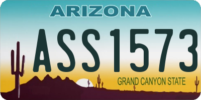 AZ license plate ASS1573