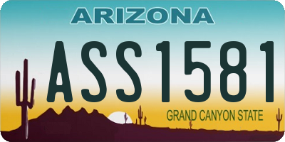 AZ license plate ASS1581