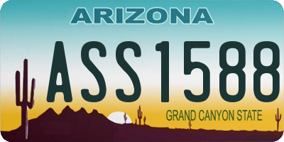 AZ license plate ASS1588
