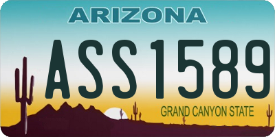 AZ license plate ASS1589