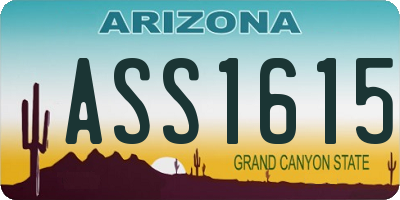 AZ license plate ASS1615