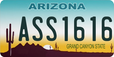 AZ license plate ASS1616