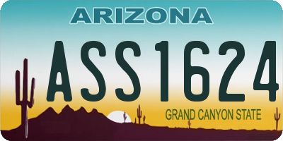 AZ license plate ASS1624