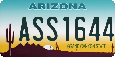 AZ license plate ASS1644