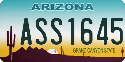 AZ license plate ASS1645