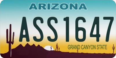 AZ license plate ASS1647