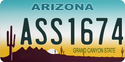 AZ license plate ASS1674
