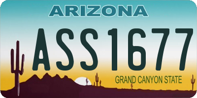 AZ license plate ASS1677